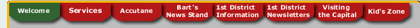 Menu tabs for the main headings.
