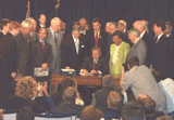 President Bush signing 2002 Farm Bill