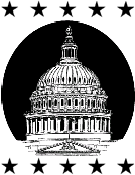 black and white image of the capitol dome surrounded by stars