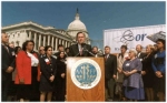 Moore and family doctors rally for Patients' Bill of Rights
