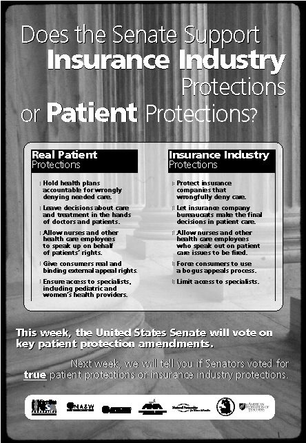 Patient's Bill of Rights ad in Roll Call