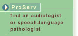 Link to database of audiologists and speech-language pathologist