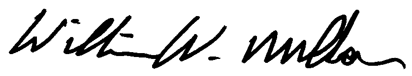 William W. Millar Signature