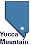 Map of Nevada showing Yucca Mtn. in the SW corner.