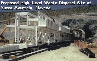 Proposed High-Level Waste Disposal Site at Yucca Mountain, Nevada