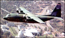 C-130 In flight over Little Rock, AR.