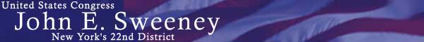 US Congressman John Sweeney banner image